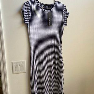 NEW! Blue/white stripped Maxi Dress